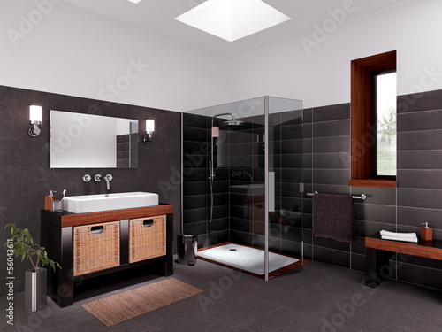 Photo: Salle de bain avec douche Salle de bain avec douche