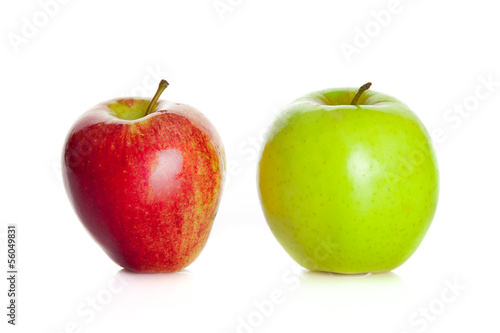 Photo: apples isolated on white background apples isolated on white background