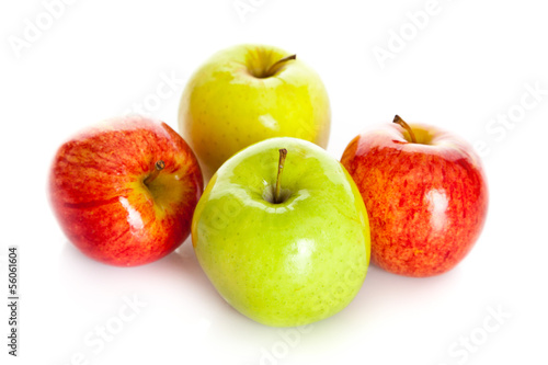 Photo: apples isolated on white background apples isolated on white background