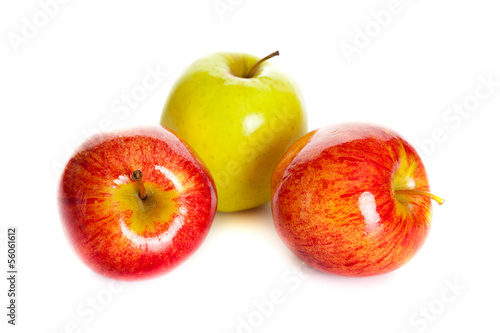 Photo: apples isolated on white background apples isolated on white background