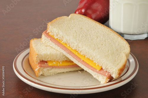 Photo: Baloney and cheese sandwich Baloney and cheese sandwich