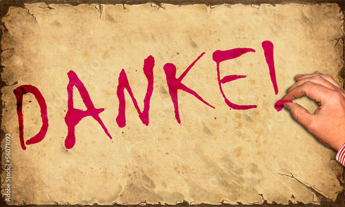 Illustration: Papierschrift - Danke Papierschrift - Danke
