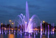 The illuminated fountain at night The illuminated fountain at night