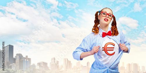 Photo: Young super hero woman Young super hero woman