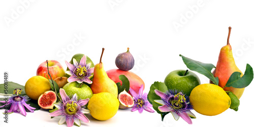 Photo: Obst: Früchte-Vielfalt, freigestellt vor weißem Hintergrund Obst: Früchte-Vielfalt, freigestellt vor weißem Hintergrund
