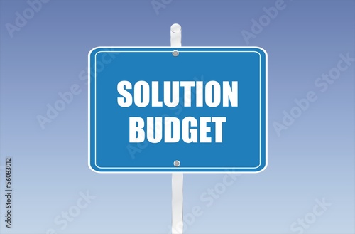 Vector: panneau solution budget panneau solution budget