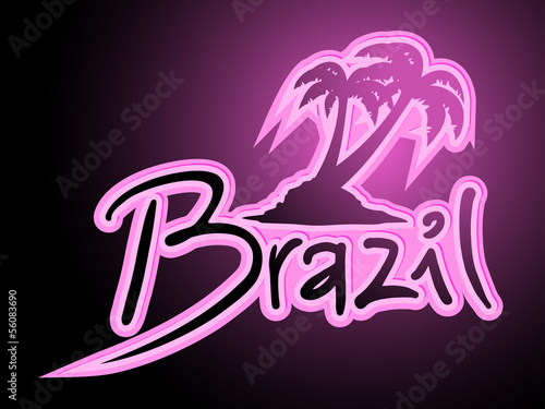 Vector: Brazil fashion palm Brazil fashion palm
