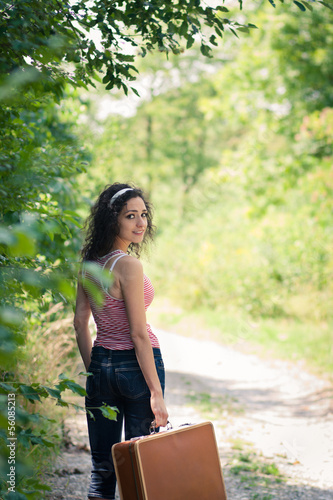 Photo: Beautiful young woman about to leave Beautiful young woman about to leave
