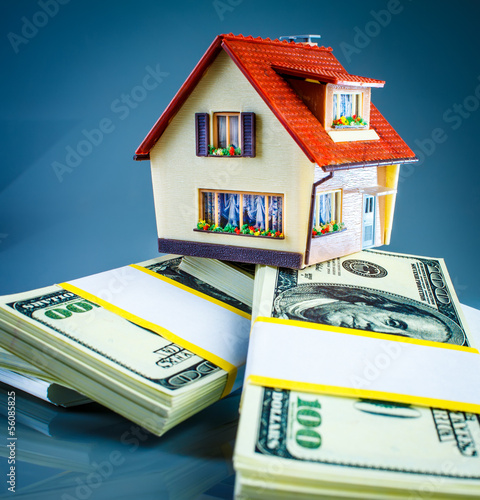 Photo: house on packs of banknotes house on packs of banknotes