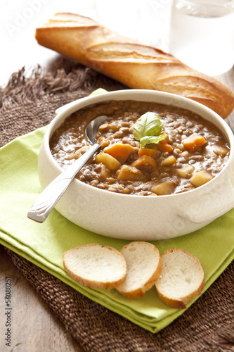 Photo: Fresh lentil soup with potato and carrots Fresh lentil soup with potato and carrots