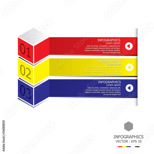 Vector: Modern Cube Infographics Design Template Modern Cube Infographics Design Template