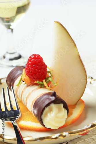 Photo: Cream filled rolled wafer Cream filled rolled wafer