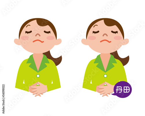 Illustration: 瞑想する女性 瞑想する女性