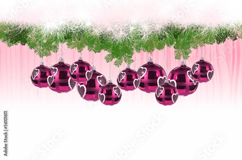 Illustration: Pinkrosa Weihnachtsdeko Pinkrosa Weihnachtsdeko