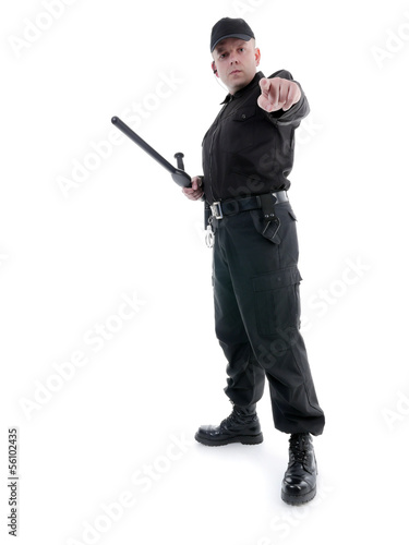 Photo: Policeman pointing Policeman pointing