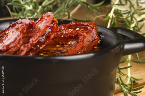 Photo: Sun dried tomatoes with olive oil Sun dried tomatoes with olive oil