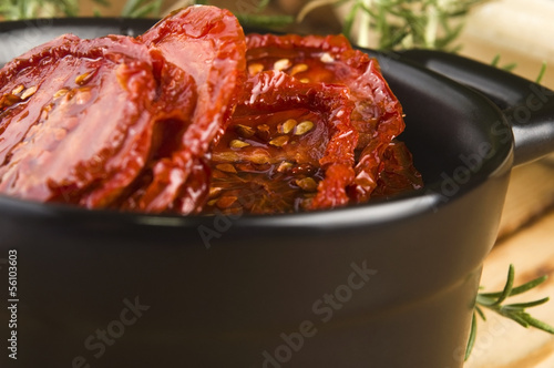 Photo: Sun dried tomatoes with olive oil Sun dried tomatoes with olive oil