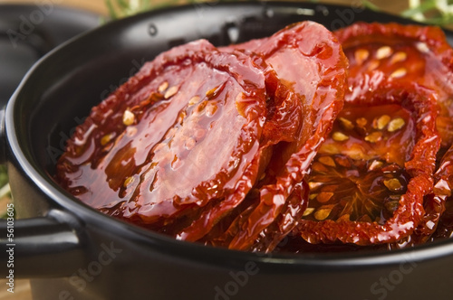 Photo: Sun dried tomatoes with olive oil Sun dried tomatoes with olive oil