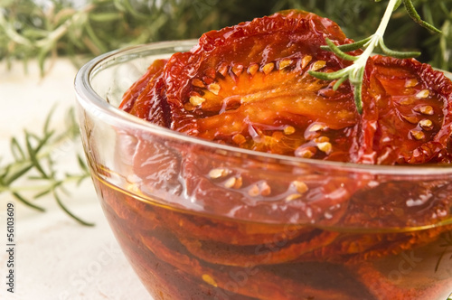 Photo: Sun dried tomatoes with olive oil Sun dried tomatoes with olive oil