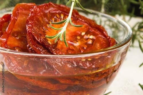 Photo: Sun dried tomatoes with olive oil Sun dried tomatoes with olive oil