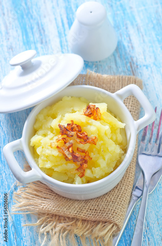 Photo: mashed potato with fried onion mashed potato with fried onion