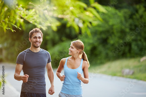 Photo: Friendly runners Friendly runners