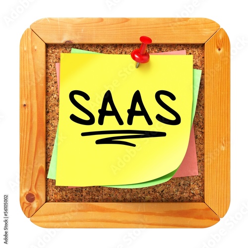 Illustration: SAAS. Yellow Sticker on Bulletin. SAAS. Yellow Sticker on Bulletin.