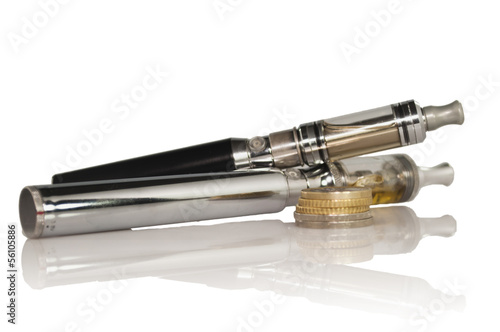 Photo: Electronic cigarette - Money and cigarette Electronic cigarette - Money and cigarette
