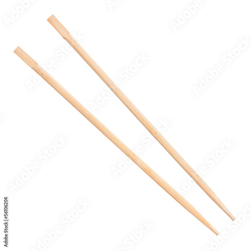 Photo: chopsticks on a white background chopsticks on a white background