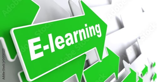 Illustration: E-Learning. Educational Background. E-Learning. Educational Background.
