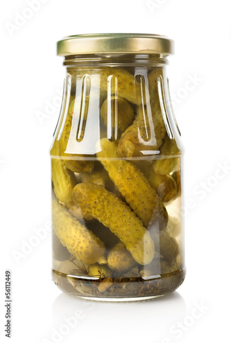 Photo: Cucumbers in a glass jar Cucumbers in a glass jar