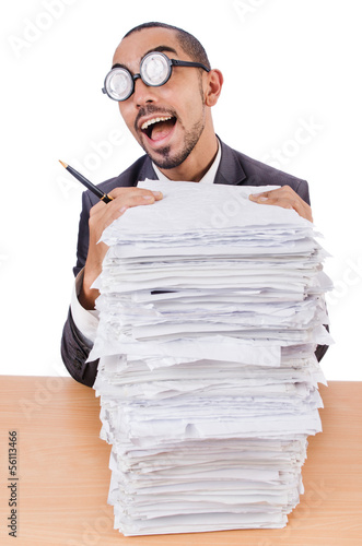 Photo: Man with too much work to do Man with too much work to do