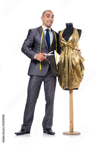 Photo: Tailor isolated on the white background Tailor isolated on the white background