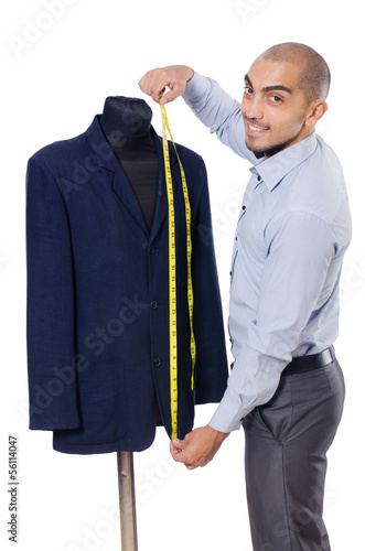 Photo: Tailor isolated on the white background Tailor isolated on the white background