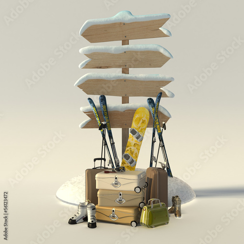 Illustration: Skiing trip Skiing trip