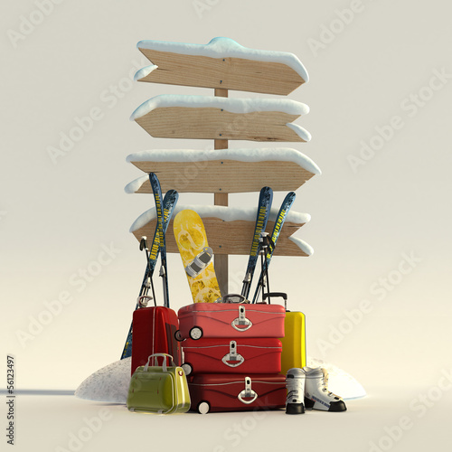 Illustration: Skiing trip Skiing trip