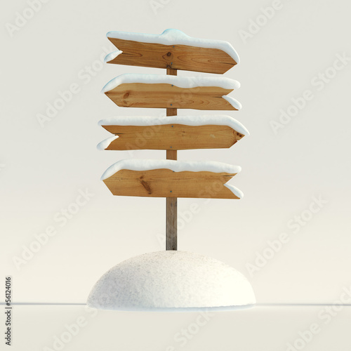 Photo: Winter signpost Winter signpost