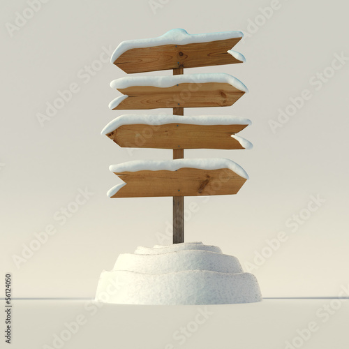 Photo: Winter signpost Winter signpost