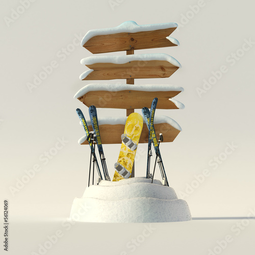 Photo: Winter sports sign Winter sports sign
