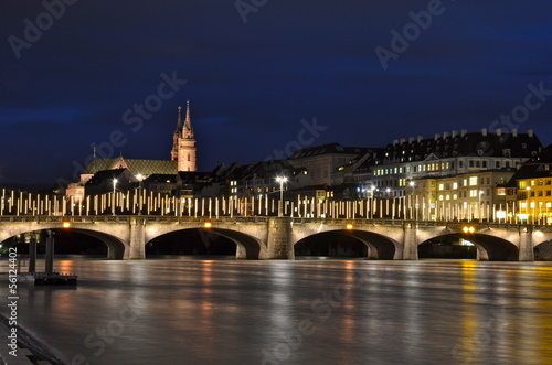 Photo: Mittlere Brücke and the Cathedral, Basel, Switzerland Mittlere Brücke and the Cathedral, Basel, Switzerland