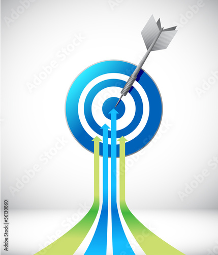 Illustration: leader arrow and target. illustration design leader arrow and target. illustration design