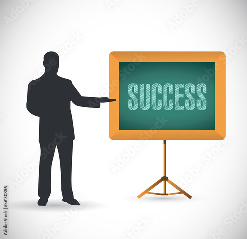 Illustration: success presentation concept illustration design success presentation concept illustration design
