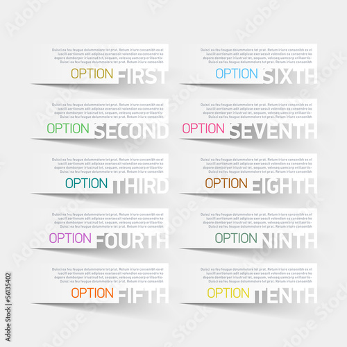 Vector: Abstract infographics options design template Abstract infographics options design template