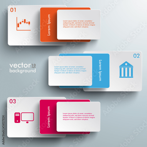 Vector: Batched colored rectangles 3 options Batched colored rectangles 3 options