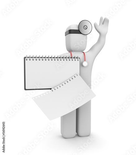 Illustration: Doctor with clipboard Doctor with clipboard