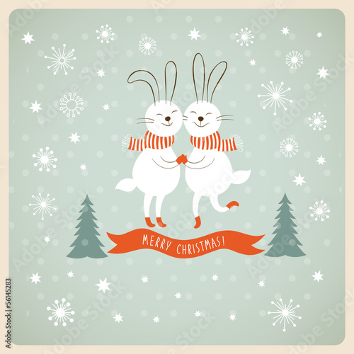 Vector: Christmas and New Year's card Christmas and New Year's card