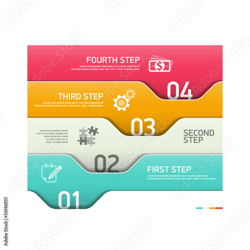 Vector: Abstract infographics steps design template Abstract infographics steps design template