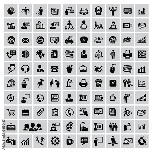 Vector: 100 business web icons 100 business web icons