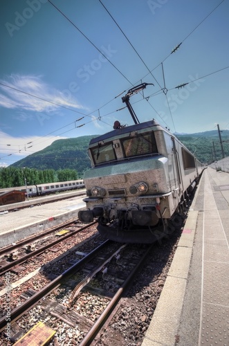 Photo: train en gare - bourg saint maurice train en gare - bourg saint maurice