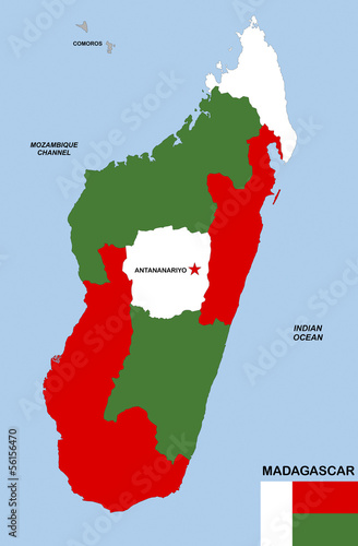 Illustration: madagascar map madagascar map